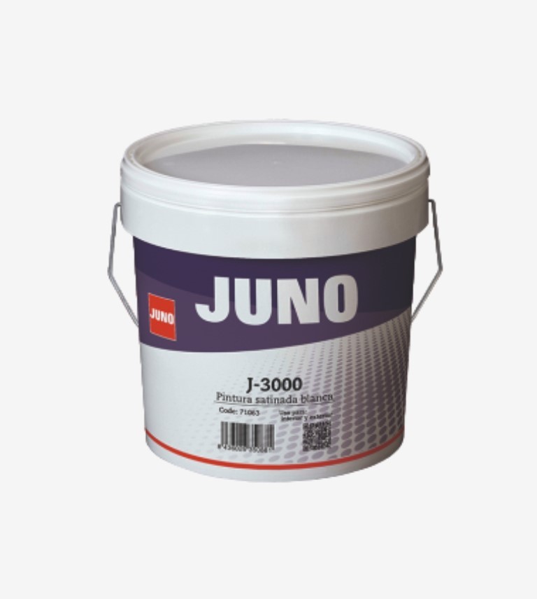 PINTURA PLASTICA SATINADA J-3000 BLANCO JUNO 4L